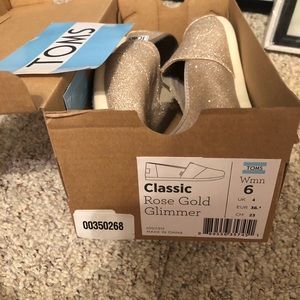 Rose Gold Glitter Toms